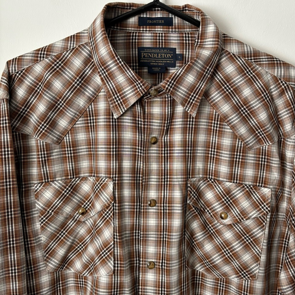 Pendleton Long Sleeve Frontier Button Down Shirt - image 3
